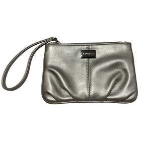 Express Pewter Wristlet w/Strap 5" x 7" Glam Date Night Casual Minimalist Y3k